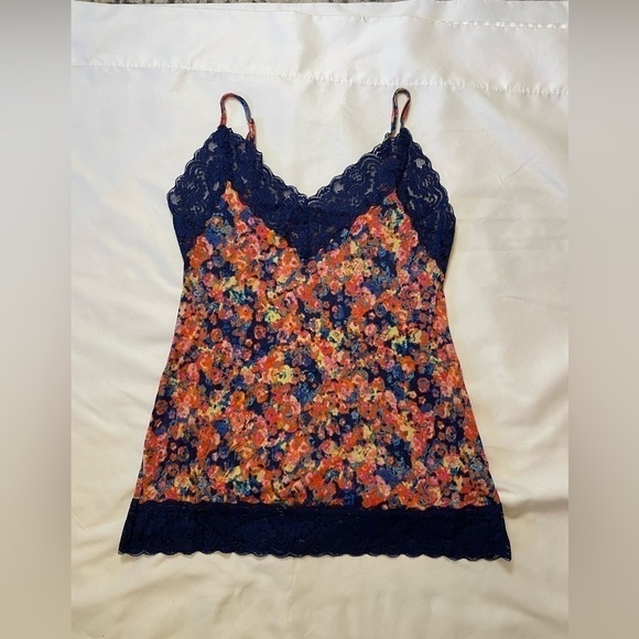 Decree Tops - Decree size XS blue and orange tank top